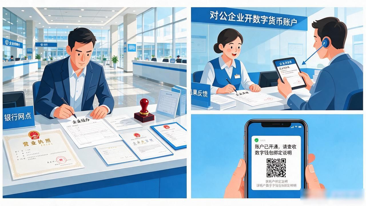 对公企业开数字货币账户,流程和材料一篇讲清楚