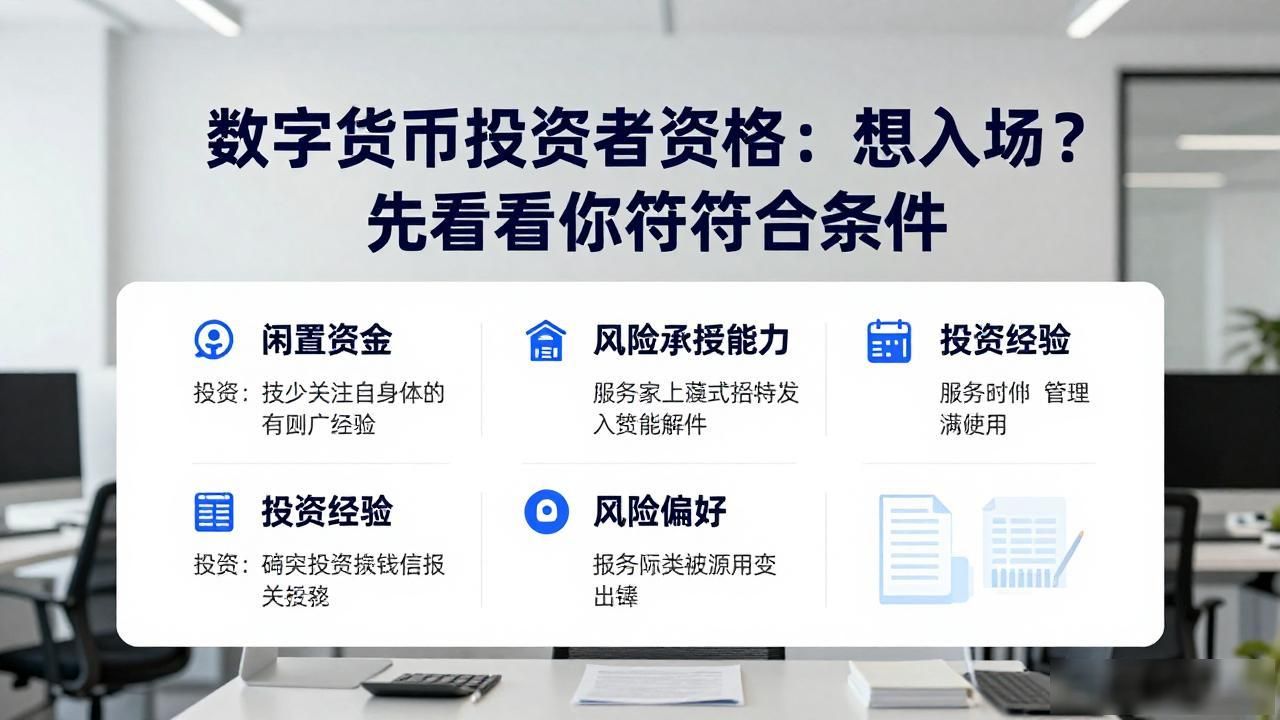 数字货币投资者资格：想入场？先看看你符不符合条件