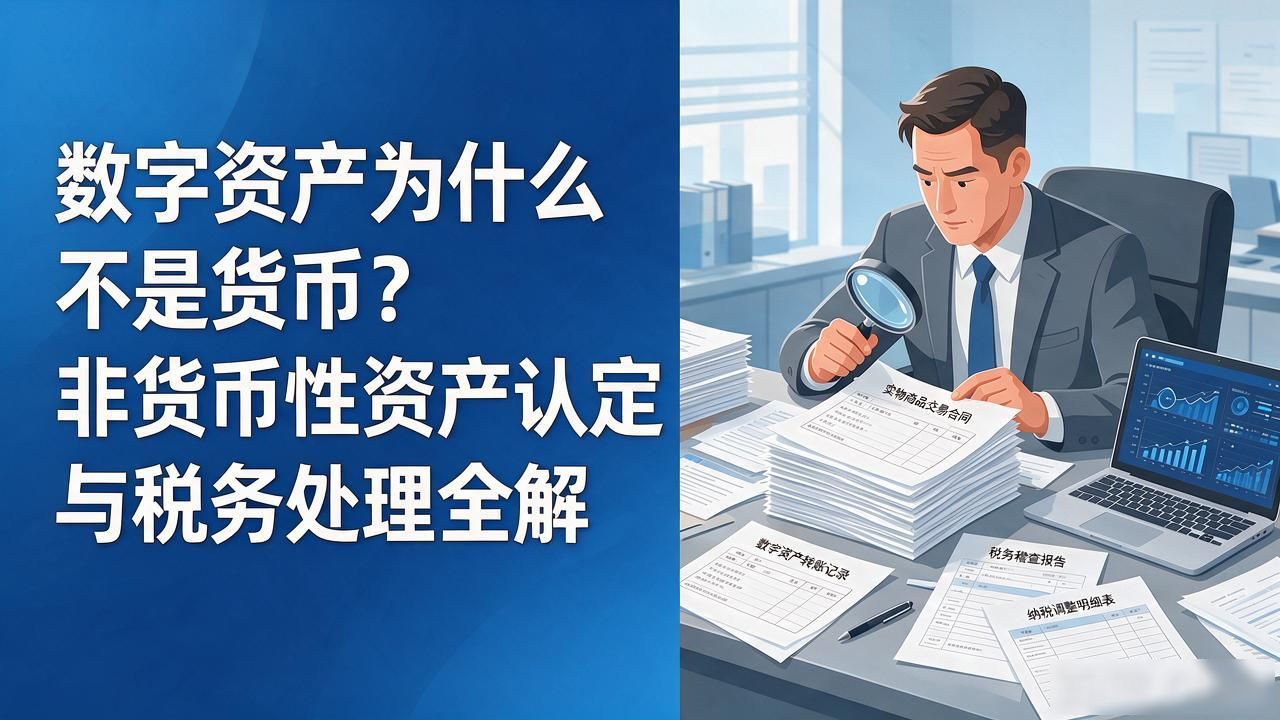 数字资产为什么不是货币？非货币性资产认定与税务处理全解