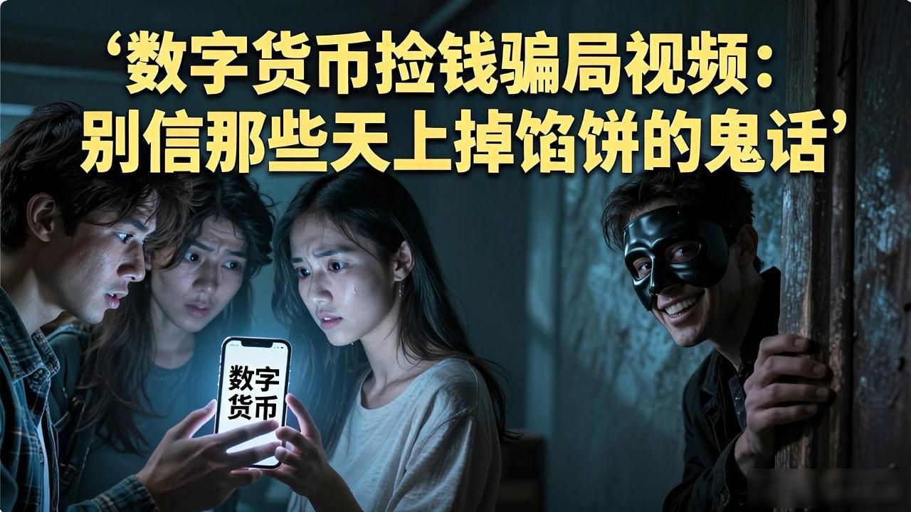 数字货币捡钱骗局视频：别信那些天上掉馅饼的鬼话