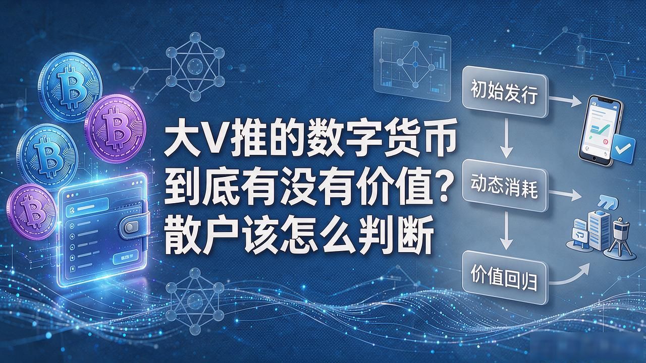 大V推的数字货币到底有没有价值？散户该怎么判断