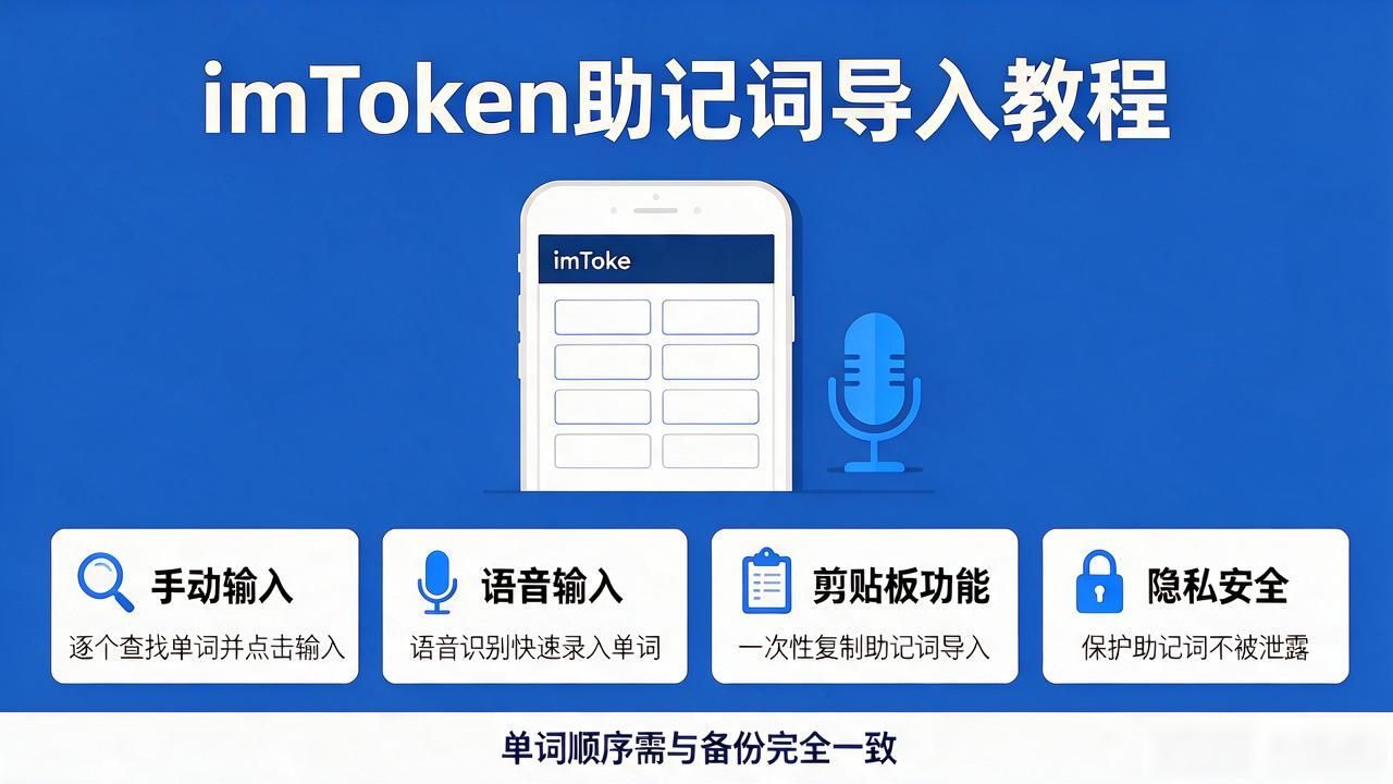 imtoken钱包助记词导入教程 手把手教你恢复资产