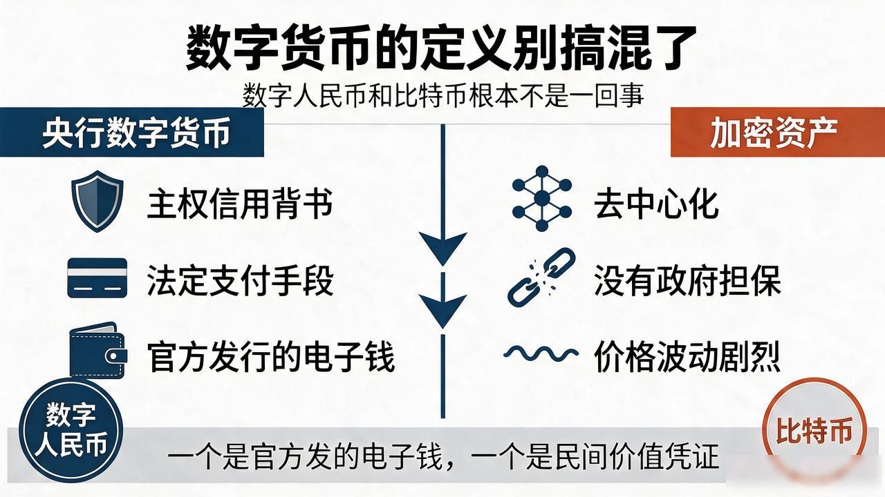 数字货币的定义别搞混了:数字人民币和比特币根本不是一回事