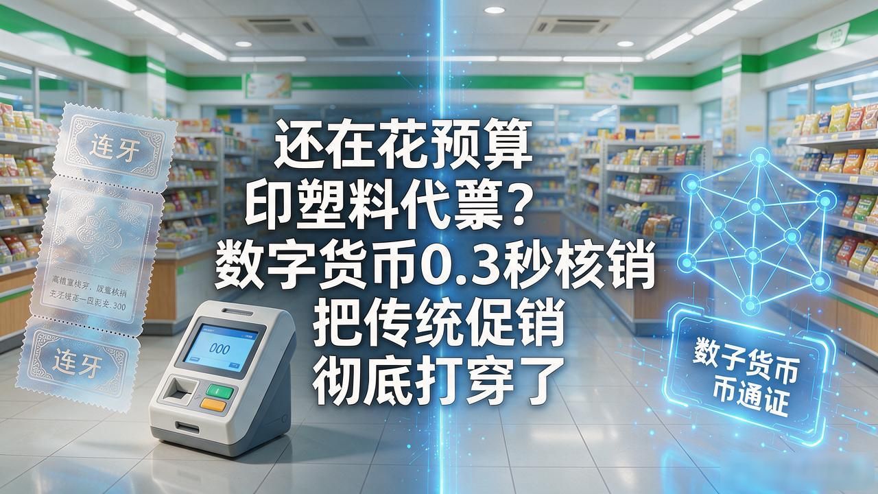 还在花预算印塑料代币?数字货币0.3秒核销把传统促销彻底打穿了