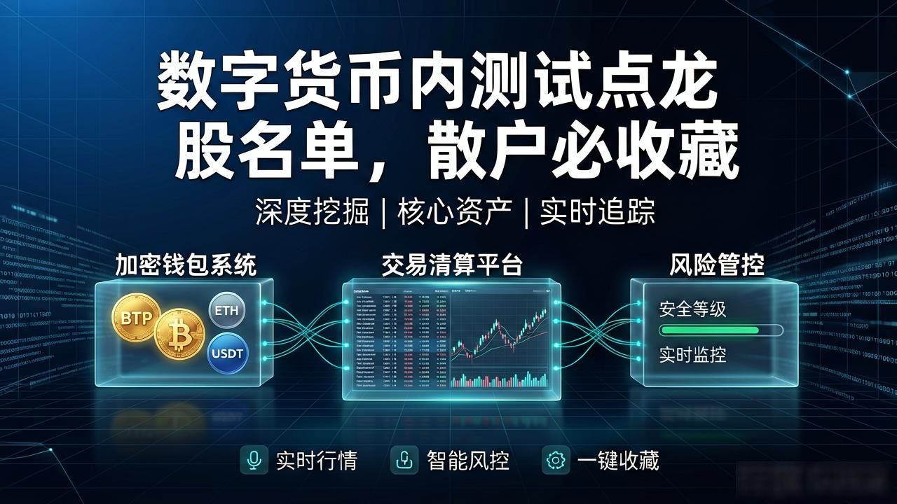 数字货币内测试点龙股名单,散户必收藏