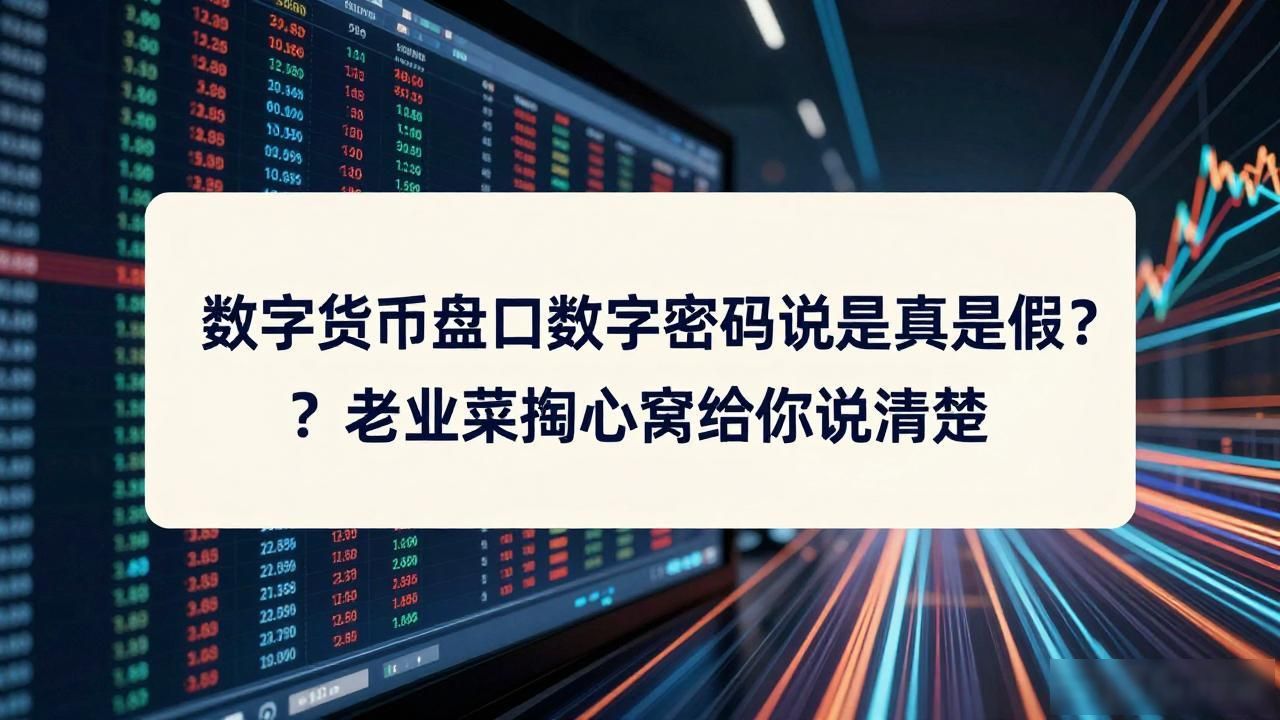 数字货币盘口数字密码到底是真是假？老韭菜掏心窝给你说清楚