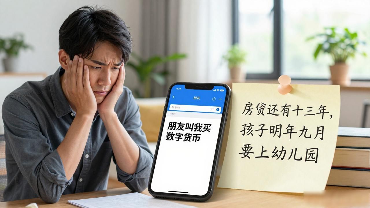 朋友叫我买数字货币,说跟着买能翻倍,我纠结了三天没敢掏钱