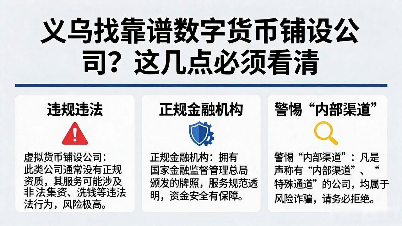 义乌找靠谱数字货币铺设公司？这几点必须看清