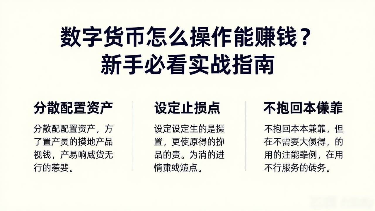 数字货币怎么操作能赚钱？新手必看实战指南