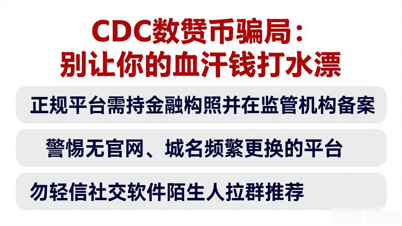 CDC数字货币骗局:别让你的血汗钱打水漂