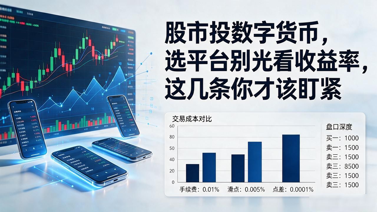 股市投数字货币,选平台别光看收益率,这几条你才该盯紧