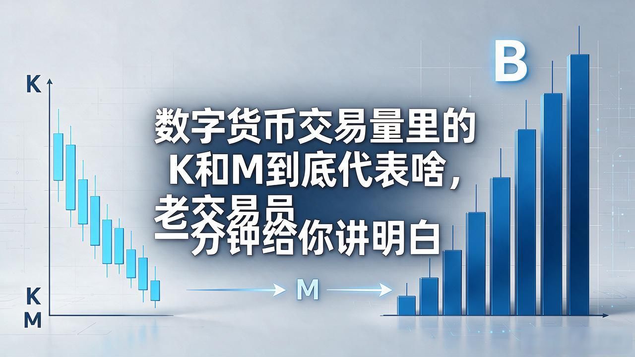 数字货币交易量里的K和M到底代表啥，老交易员一分钟给你讲明白